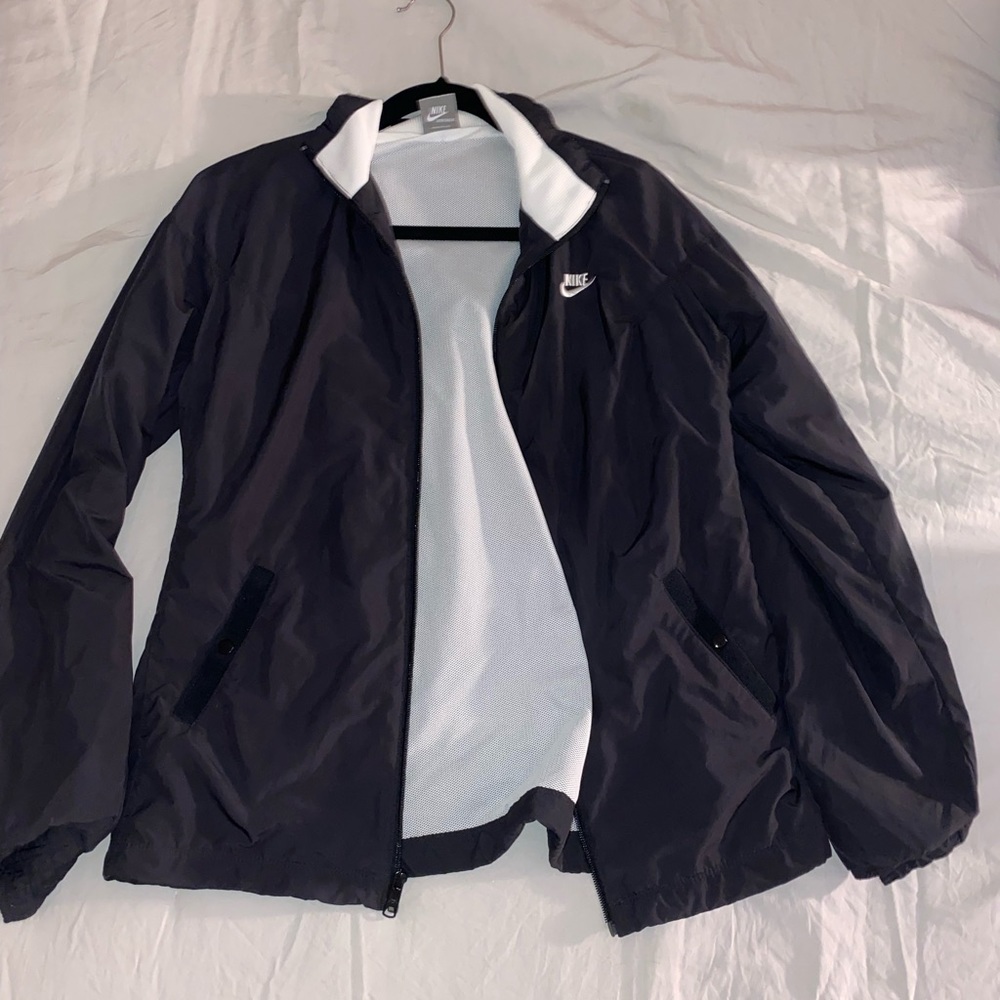 Black Nike Rain Coat Windbreaker
